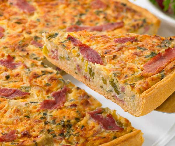 QQ46PP-Frank-Dale-11''-Leek,-Ham-&-Cheese-Quiche-PP